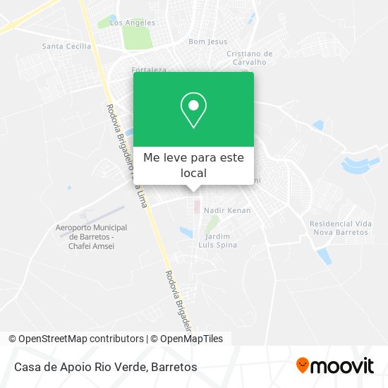 Casa de Apoio Rio Verde mapa