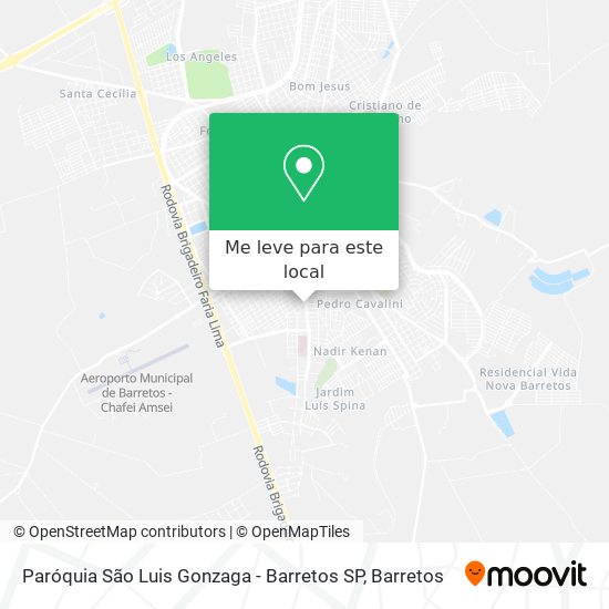 Paróquia São Luis Gonzaga - Barretos SP mapa