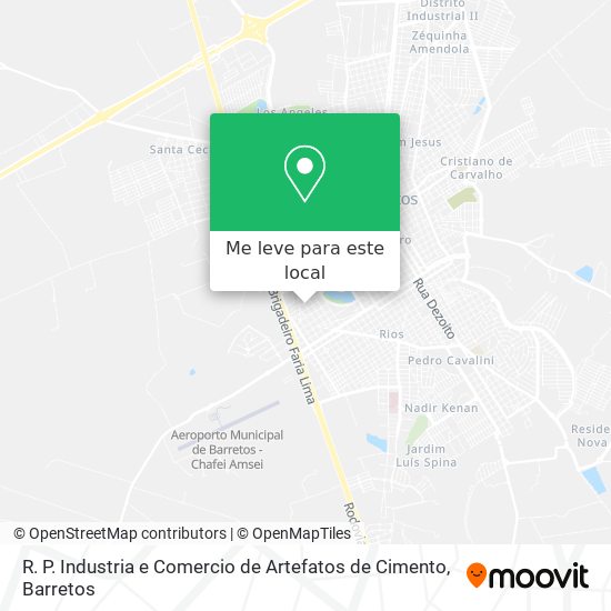 R. P. Industria e Comercio de Artefatos de Cimento mapa