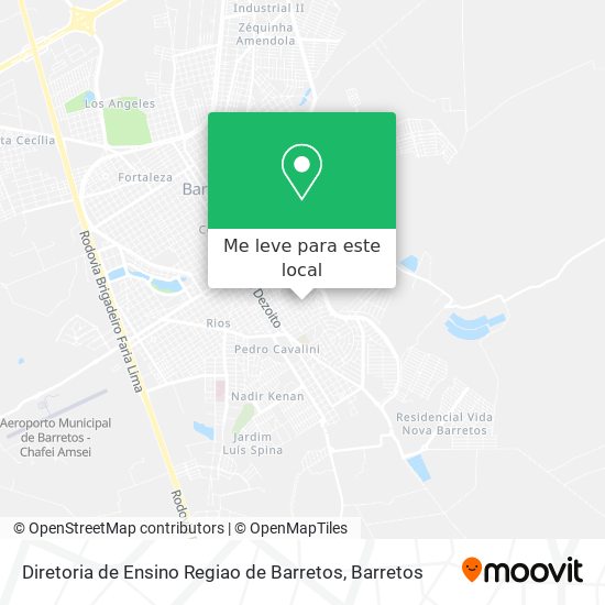Diretoria de Ensino Regiao de Barretos mapa