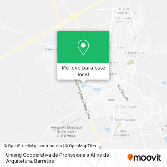 Unieng Cooperativa de Profissionais Afins de Arquitetura mapa