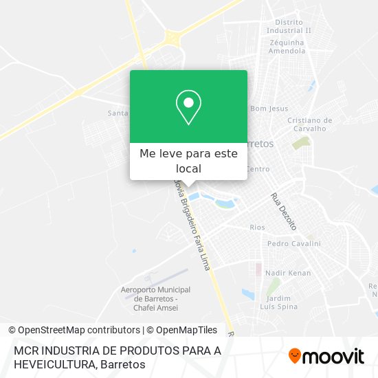 MCR INDUSTRIA DE PRODUTOS PARA A HEVEICULTURA mapa