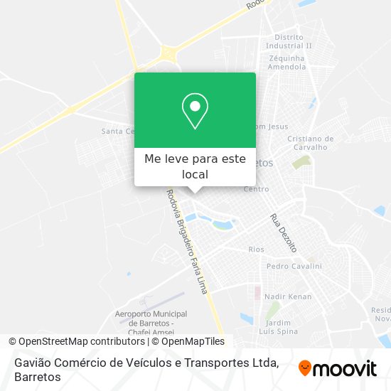 Gavião Comércio de Veículos e Transportes Ltda mapa