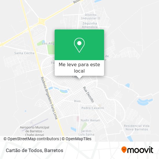 Cartão de Todos mapa