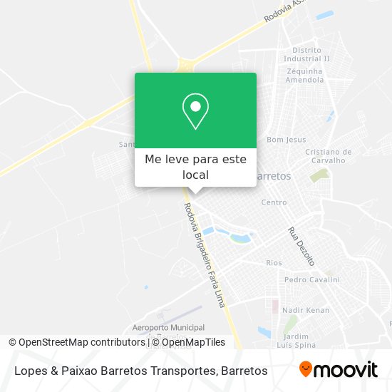 Lopes & Paixao Barretos Transportes mapa