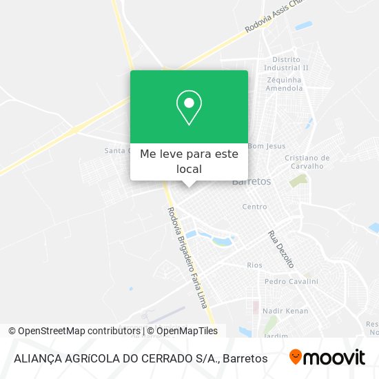 ALIANÇA AGRíCOLA DO CERRADO S / A. mapa