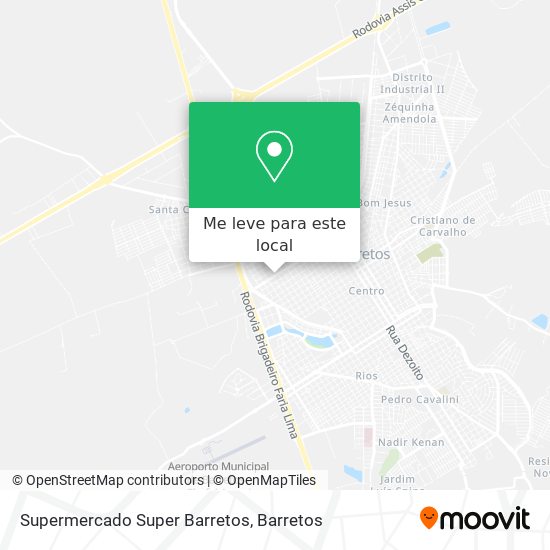 Supermercado Super Barretos mapa