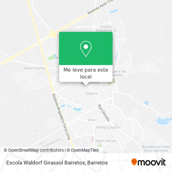 Escola Waldorf Girassol Barretos mapa