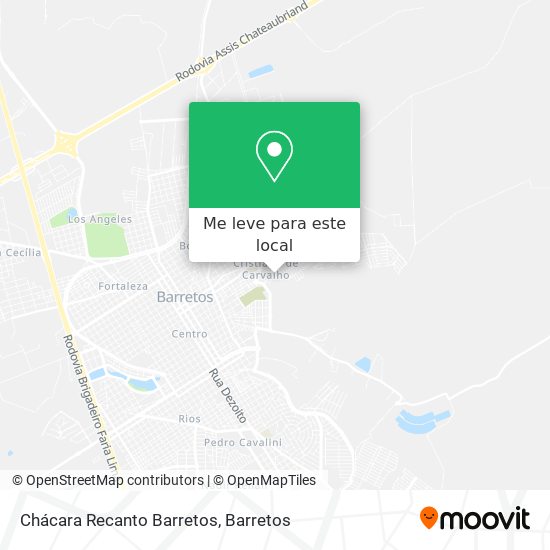 Chácara Recanto Barretos mapa