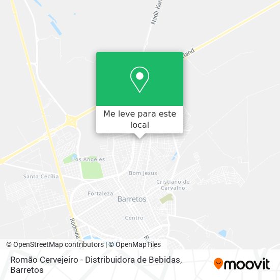 Romão Cervejeiro - Distribuidora de Bebidas mapa