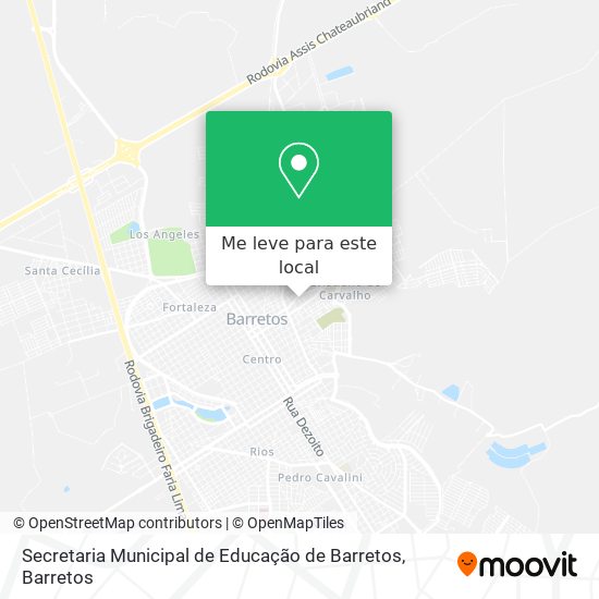 Secretaria Municipal de Educação de Barretos mapa