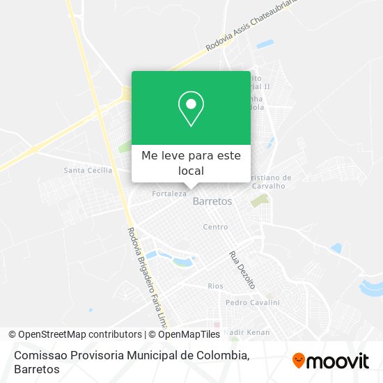 Comissao Provisoria Municipal de Colombia mapa