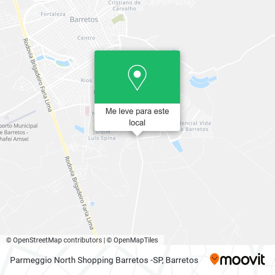 Parmeggio North Shopping Barretos -SP mapa
