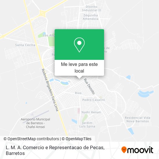 L. M. A. Comercio e Representacao de Pecas mapa