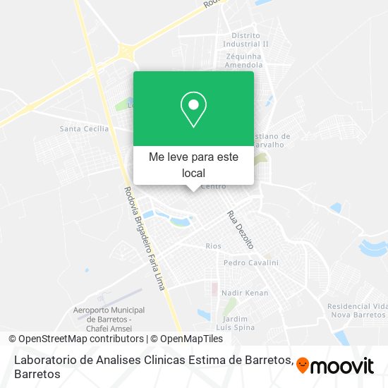 Laboratorio de Analises Clinicas Estima de Barretos mapa