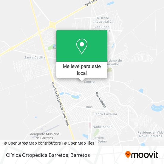 Clínica Ortopédica Barretos mapa