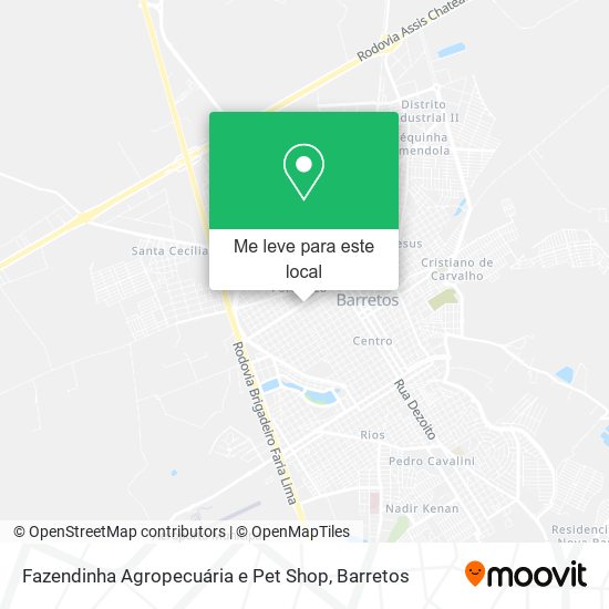 Fazendinha Agropecuária e Pet Shop mapa