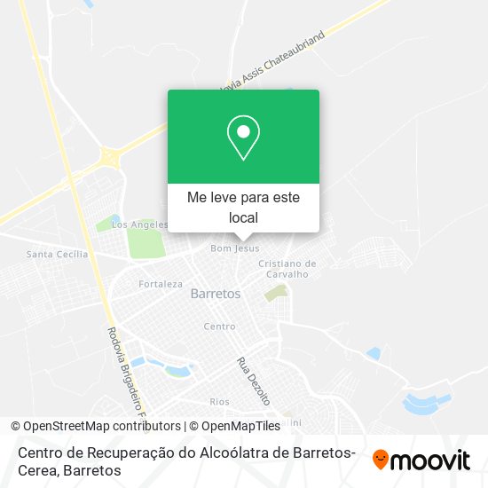 Centro de Recuperação do Alcoólatra de Barretos-Cerea mapa