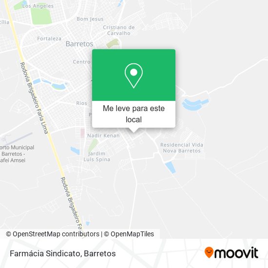 Farmácia Sindicato mapa