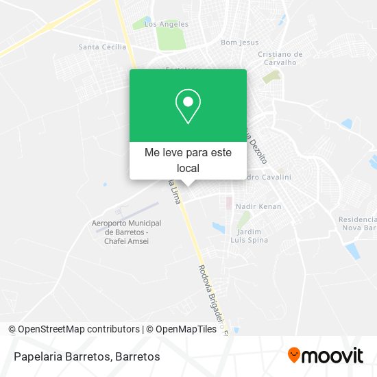 Papelaria Barretos mapa