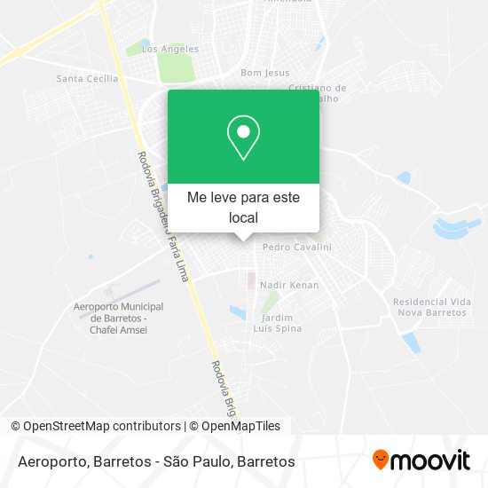 Aeroporto, Barretos - São Paulo mapa