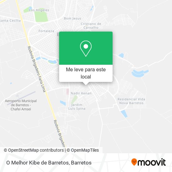 O Melhor Kibe de Barretos mapa