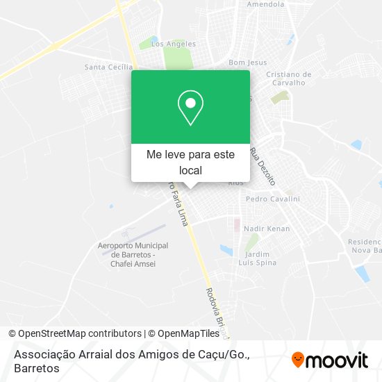 Associação Arraial dos Amigos de Caçu / Go. mapa