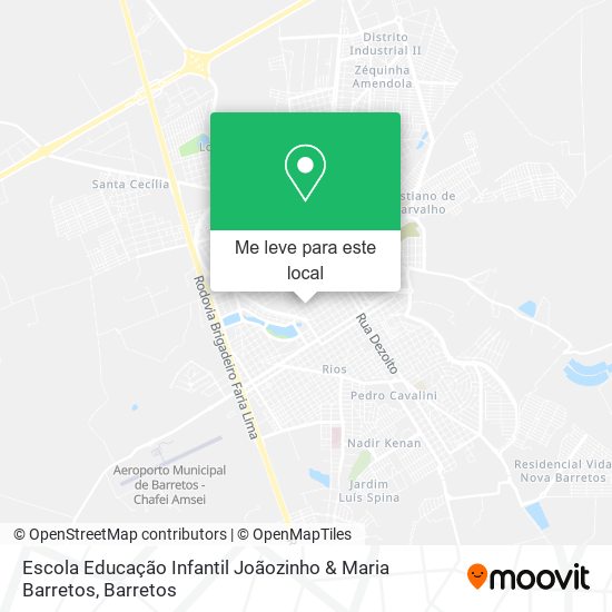 Escola Educação Infantil Joãozinho & Maria Barretos mapa