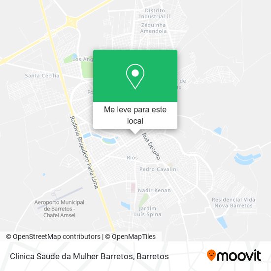 Clinica Saude da Mulher Barretos mapa