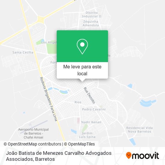 João Batista de Menezes Carvalho Advogados Associados mapa
