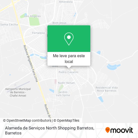 Alameda de Serviços North Shopping Barretos mapa