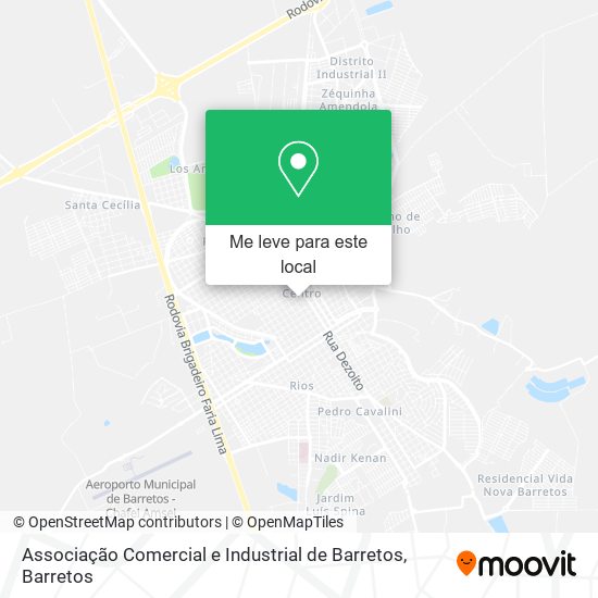 Associação Comercial e Industrial de Barretos mapa