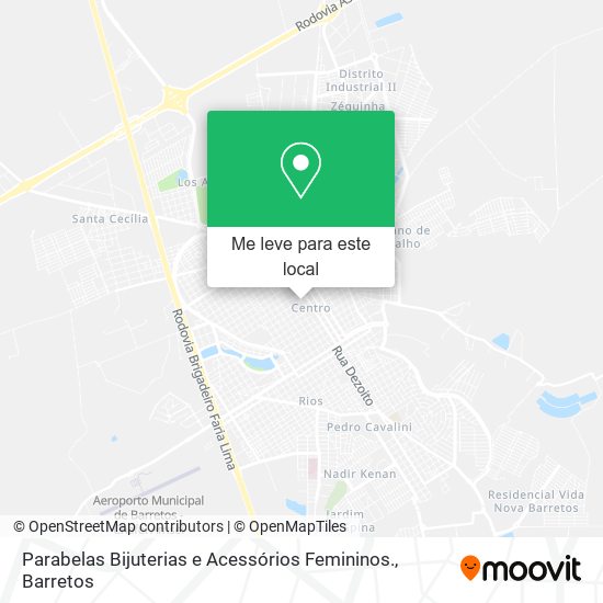 Parabelas Bijuterias e Acessórios Femininos. mapa