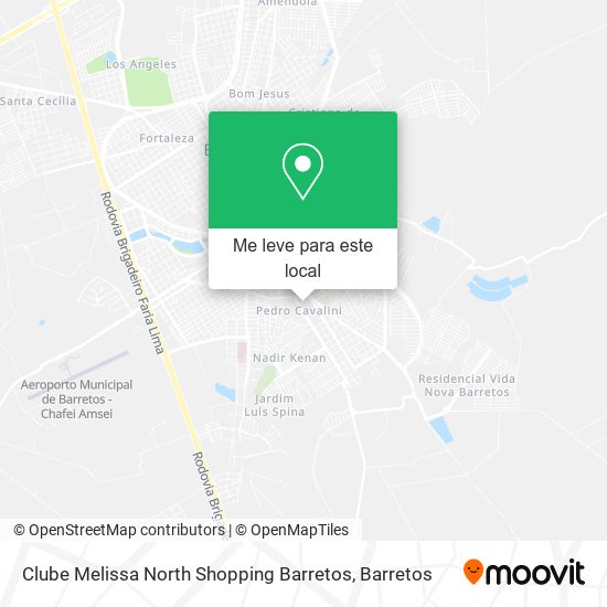 Clube Melissa North Shopping Barretos mapa