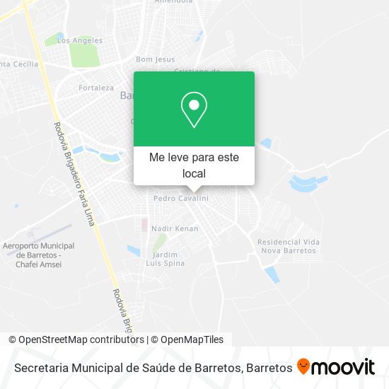 Secretaria Municipal de Saúde de Barretos mapa