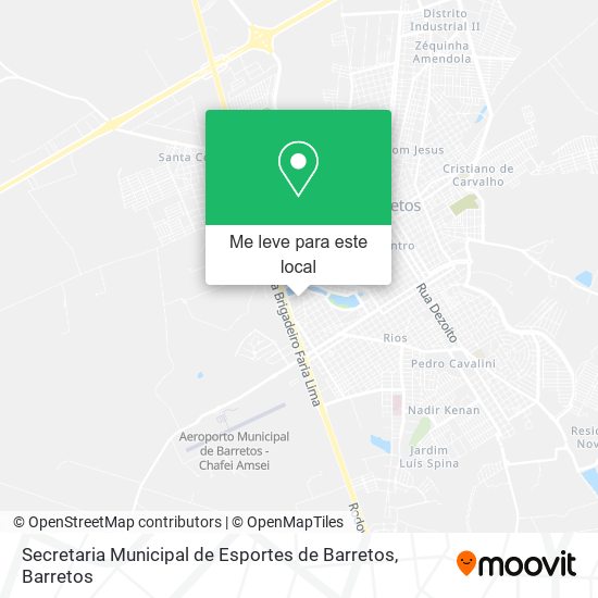 Secretaria Municipal de Esportes de Barretos mapa