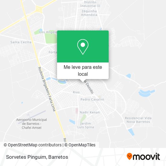 Sorvetes Pinguim mapa