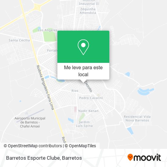 Barretos Esporte Clube mapa