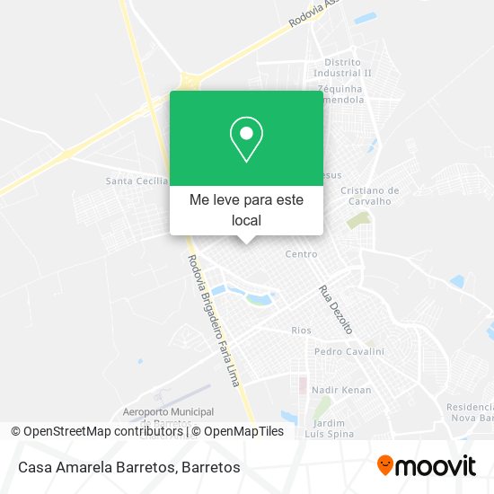 Casa Amarela Barretos mapa