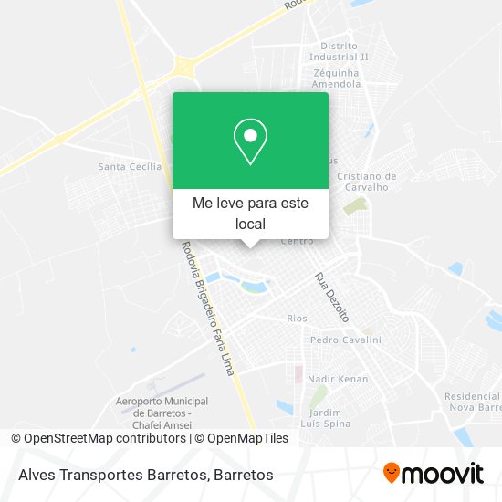 Alves Transportes Barretos mapa