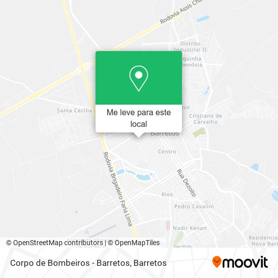 Corpo de Bombeiros - Barretos mapa