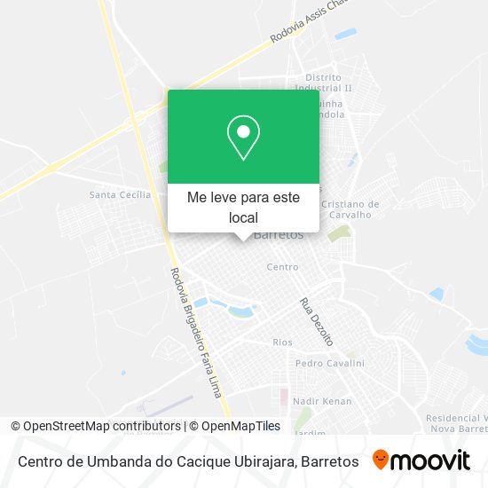 Centro de Umbanda do Cacique Ubirajara mapa