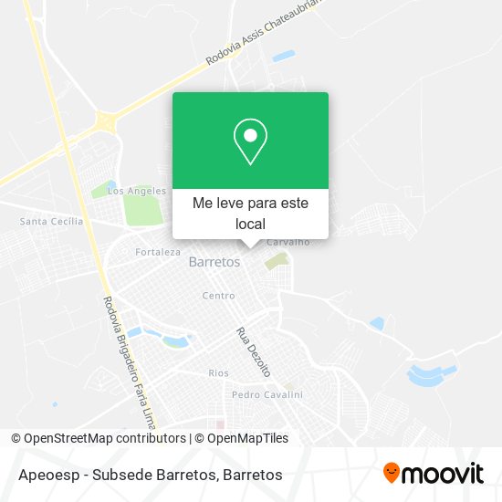 Apeoesp - Subsede Barretos mapa