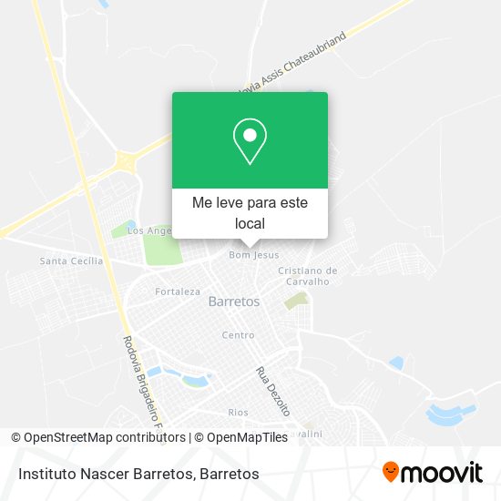 Instituto Nascer Barretos mapa