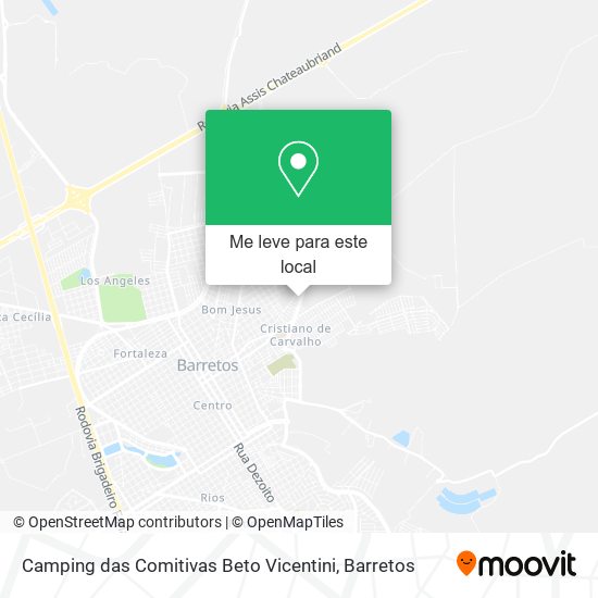 Camping das Comitivas Beto Vicentini mapa