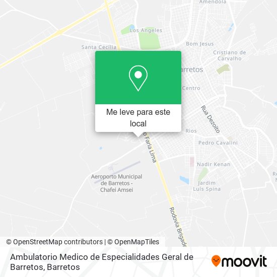 Ambulatorio Medico de Especialidades Geral de Barretos mapa