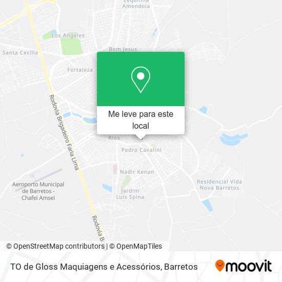 TO de Gloss Maquiagens e Acessórios mapa