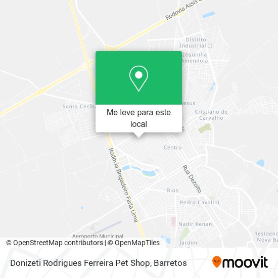 Donizeti Rodrigues Ferreira Pet Shop mapa