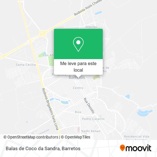 Balas de Coco da Sandra mapa