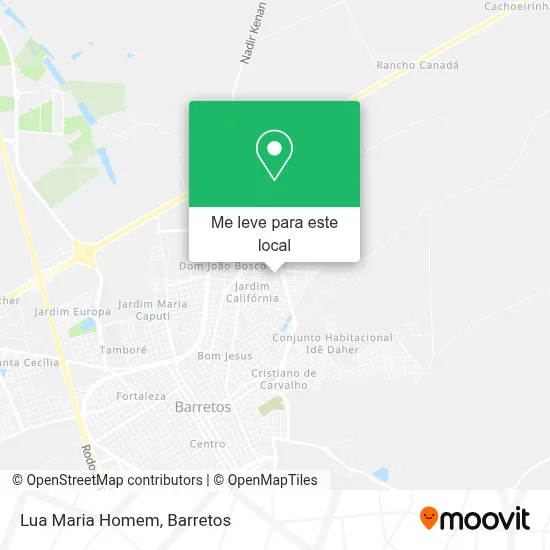 Lua Maria Homem mapa